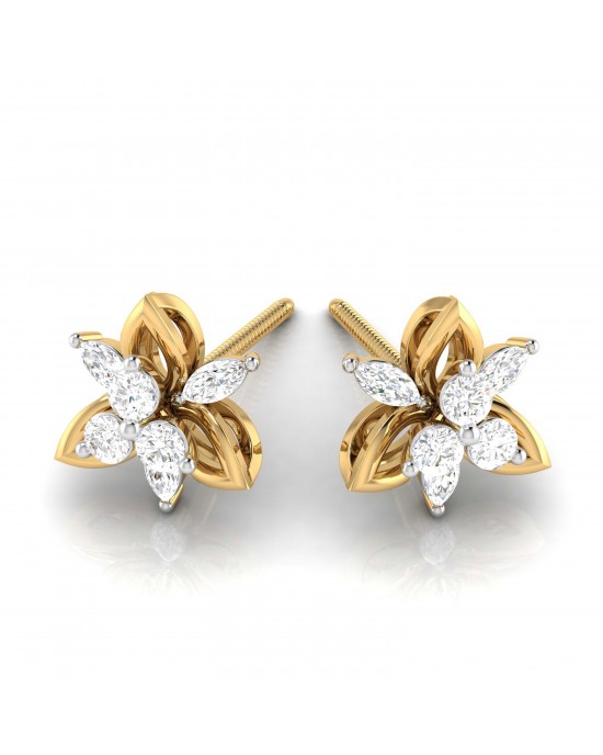 Margot Diamond Studs in 14k Gold