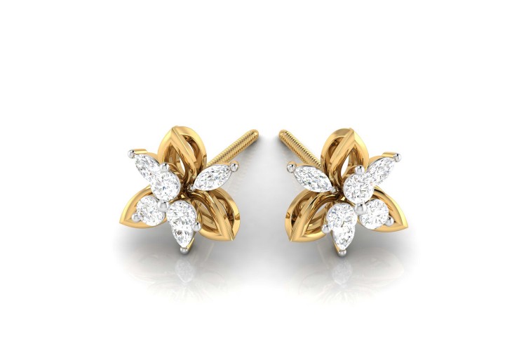 Margot Diamond Studs in 14k Gold