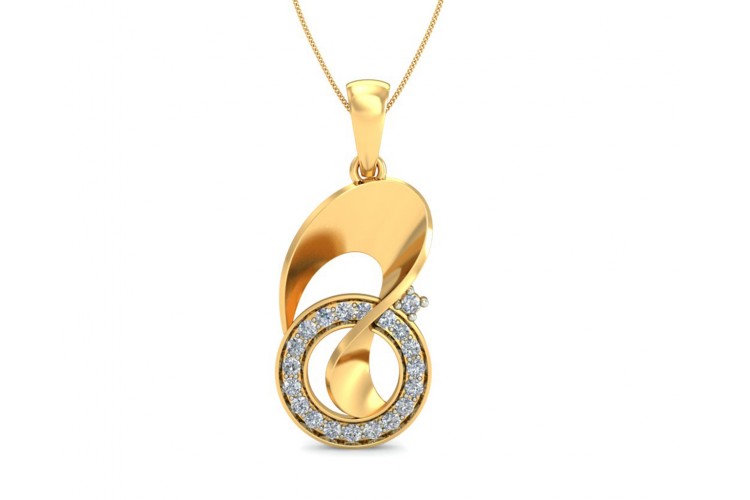 Olivia Diamond Pendant in Gold