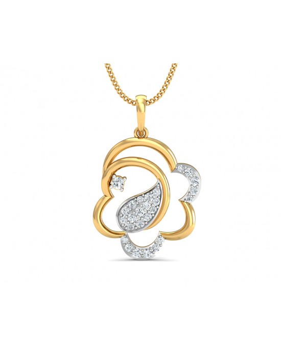 Reya Diamond Pendant In gold