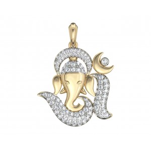 Om Ganesh Diamond Pendant 