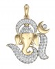 Om Ganesh Diamond Pendant 
