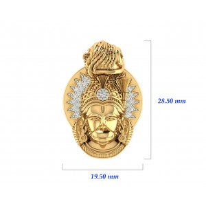 Divine Hanuman Pendant in Gold