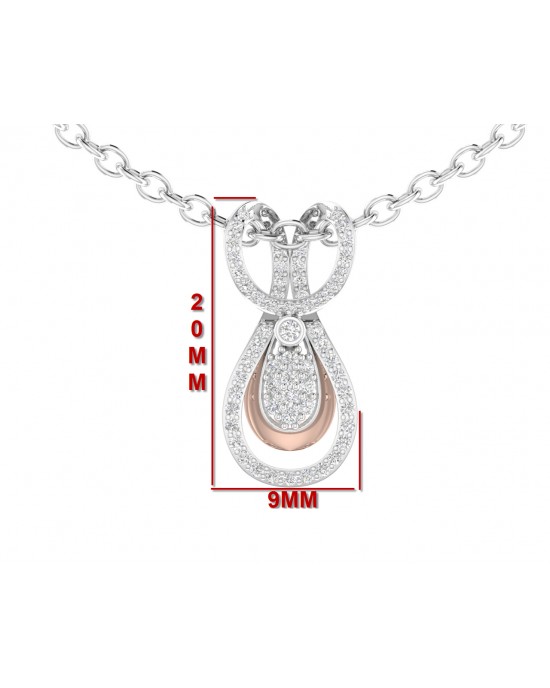 Ame diamond pendant in gold