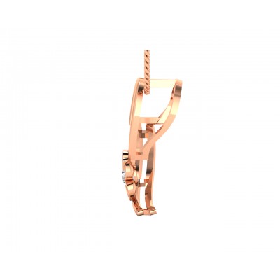 Valentine's diamond heart pendant in gold