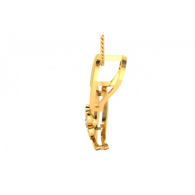 Valentine's diamond heart pendant in gold