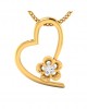 Valentine's diamond heart pendant in gold