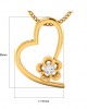 Valentine's diamond heart pendant in gold