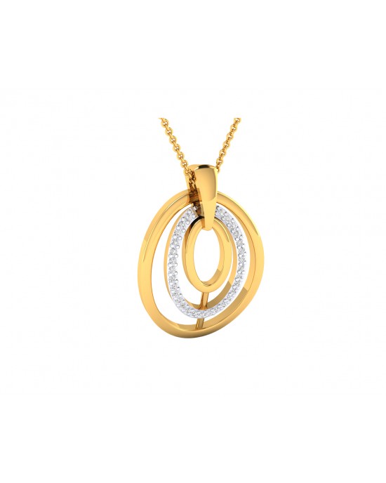 Taya Diamond Pendant in Gold