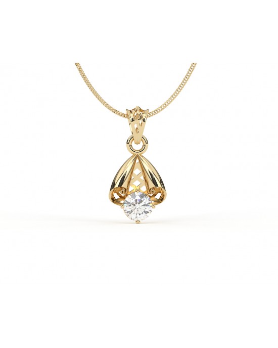 Naomi Diamond Pendant in 14k  Gold