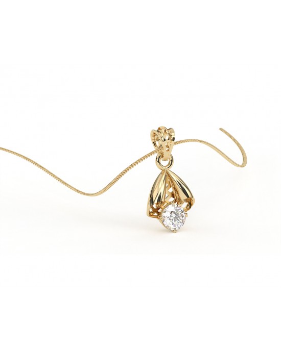 Naomi Diamond Pendant in 14k  Gold