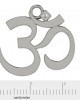 Silver Om Pendant with single diamond