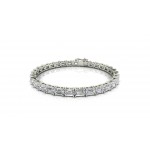 Zeba Lab Grown Emerald Cut Diamonds Tennis Bracelet in Gold   