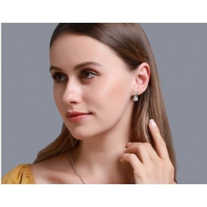 Elena Lab Diamond Solitaire Drop Earrings in Gold