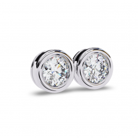 Hazel Lab Grown Diamond Earstuds In Gold 