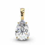Perry Pear shape Lab Grown Diamond Solitaire Pendant in Gold