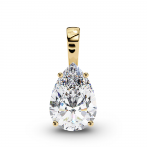 Perry Pear shape Lab Grown Diamond Solitaire Pendant in Gold