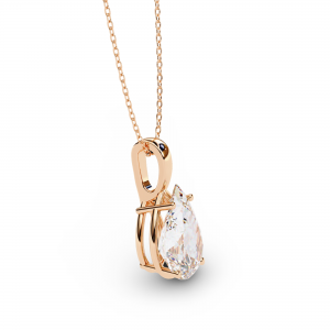 Perry Pear shape Lab Grown Diamond Solitaire Pendant in Gold