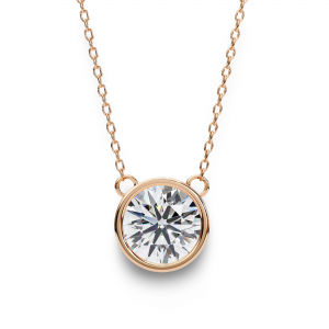 Kate Lab Grown Diamond Bezel set Pendant on chain