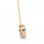 Kate Lab Grown Diamond Bezel set Pendant on chain