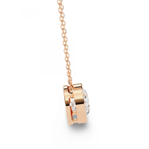Kate Lab Grown Diamond Bezel set Pendant on chain