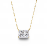 Ziva Radiant Cut Lab Grown Diamond Solitaire Pendant 