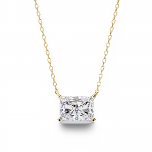 Ziva Radiant Cut Lab Grown Diamond Solitaire Pendant 