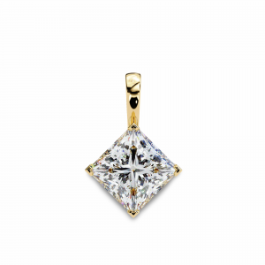 Princess Lab Grown Diamond Solitaire Pendant 