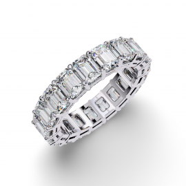 Drew Lab Grown Emerald Cut Diamond Eternity Band