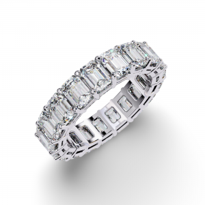 Drew Lab Grown Emerald Cut Diamond Eternity Band