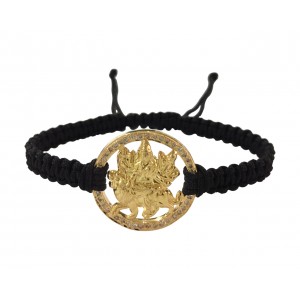 Auspicious Mata Bracelet in gold on adjustable thread