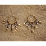 Gold Earrings with Rose Quarts