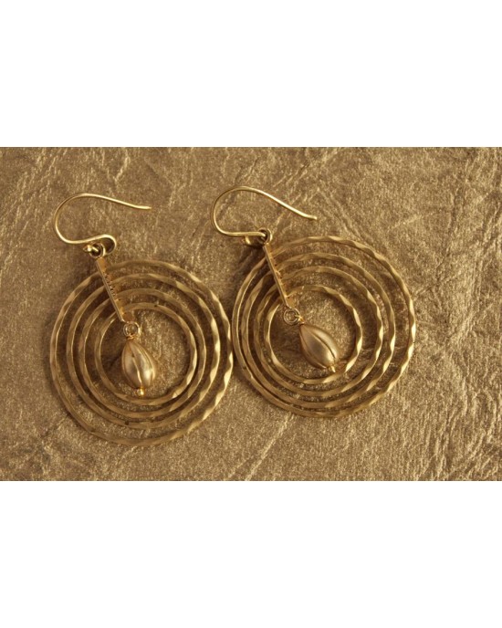 Gold Concentric Hoops