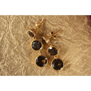 Smokey Earrings in Gold