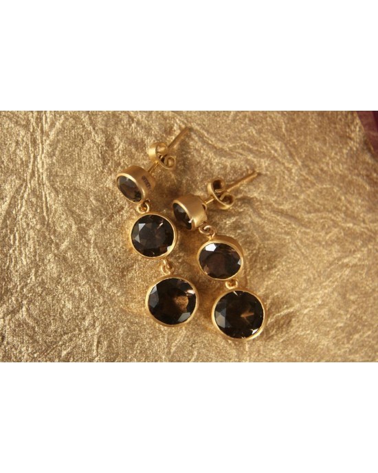 Smokey Earrings in Gold