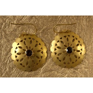 Gold Earrings with Smokey