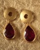 Tourmaline Pear Drops in Gold