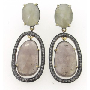 Victorian Silver Diamond Earring