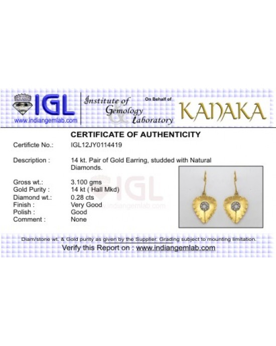 Gold Earring with Diamond
