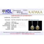 Gold Earrings with Single Cut Diamonds