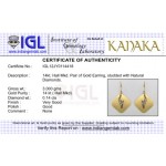 Gold Earrings with Diamonds Hangers
