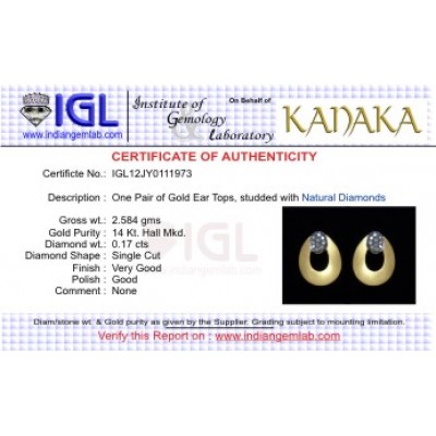 Gold Earstuds with Diamonds