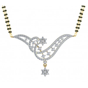 Dainty Diamond Mangalsutra in Gold