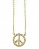 Peace Sign Pendant in Gold 18k