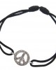 Peace Sign Diamond Bracelet