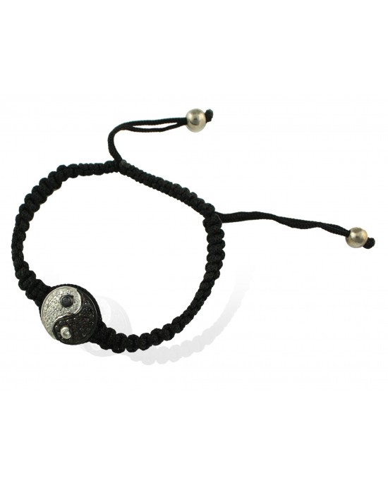 Yin Yang Bracelet  White & Black Diamond