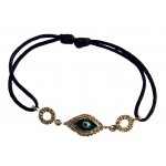 Evil Eye Diamond Bracelet in Silver with 45 diamonds