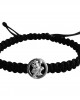 Auspicious Hanuman Bracelet for Men in Silver On Size Adjustable Nylon Thread