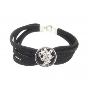 Hanuman Bracelet in Silver with Diamonds on Thread 