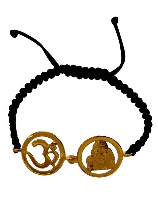 Om & Sai Bracelet in Gold